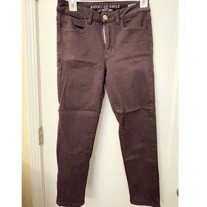 American Eagle purple skinny jeans, super stretch, size 4